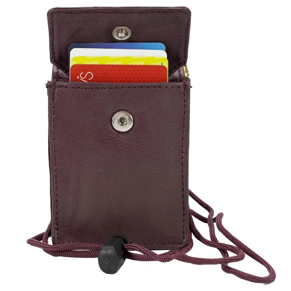 Genuine Leather ID Holder foe men/Women, ID Card Organizer for School, Office